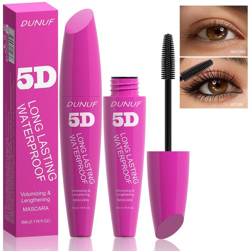 Waterproof Long Lasting Mascara, 1 Count Natural Curl Eyelashes Mascara, Eyelashes Lengthening Volumizing Defining, Professional Eye Makeup Products