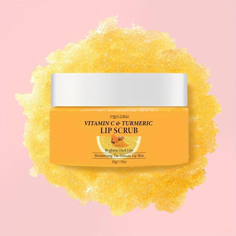 Vitamin C & Turmeric Lip Scrub, 2 Counts set Exfoliating Lip Scrub, Moisturizing Lip Care Product for Women & Girls