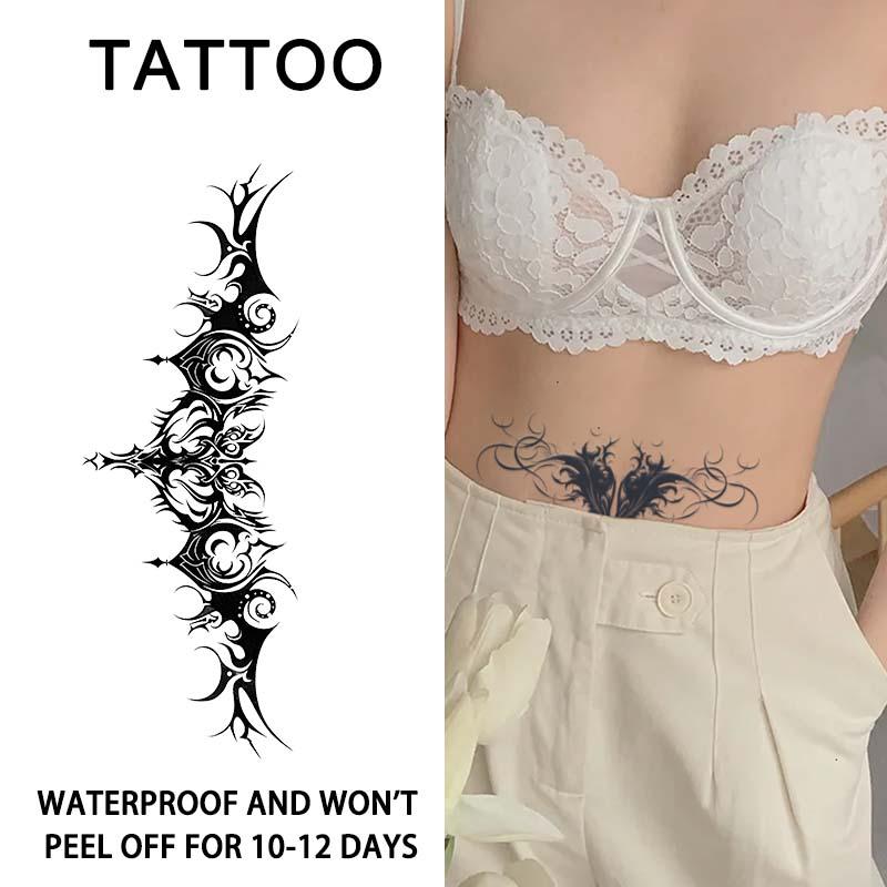 Heart & Wing Pattern Temporary Tattoo Sticker, 4 Counts set Long Lasting Fake Tattoo Sticker, Body Art Sticker for Women & Girls