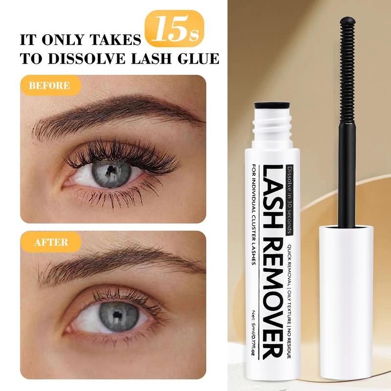 Tubular False Eyelash Glue Cleaner, Self-grafting Eyelash Glue Remover, Eyelash Cleaning Tool for Eye Makeup, Christmas Gift