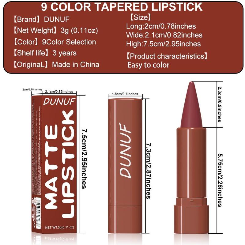 Long-lasting Matte Lipstick, 1 Count Waterproof Sweat Proof Lip Liner, Easy Coloring Lip Sticks, Suitable for All Occasions Lip Makeup