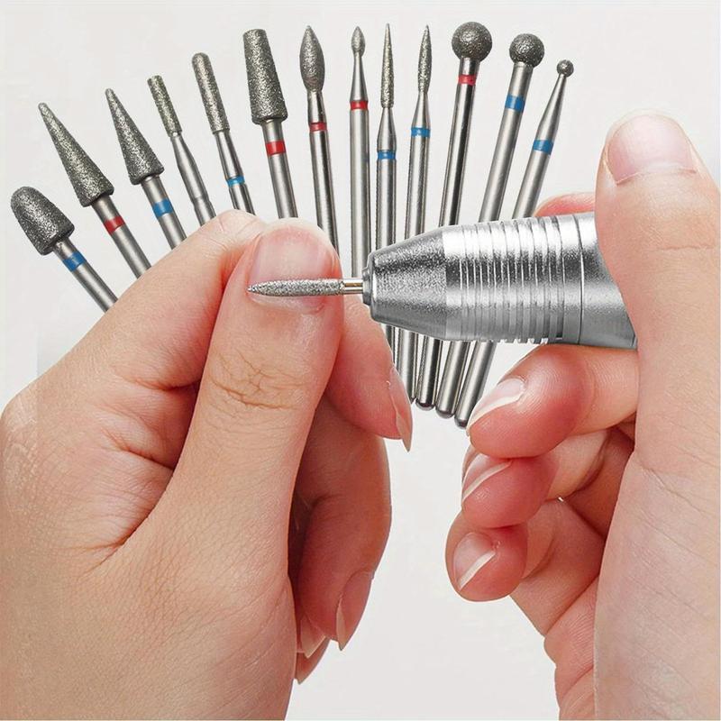 Nail Drill Bits Set, 30pcs set Tungsten Steel Professional Manicure Drill Set, Universal Diamond Drill Bits for Nails, Electric Drill, Manicure & Pedicure Tools