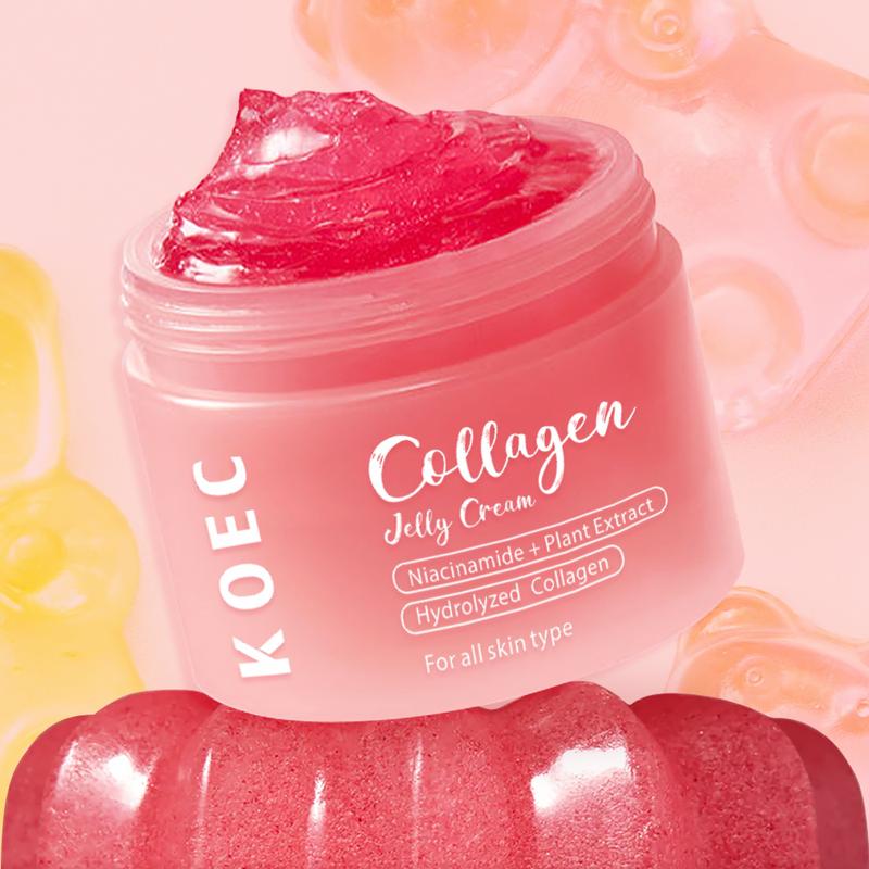 KOECCollagen Niacinamide Jelly Cream(Nano Collagen+Niacinamide)-Instant Glow Booster|Strengthens Skin Barrier+Deep Hydration+Reduce Dryness+For All Skin Types+For Sensitive Skin l Facial Moisturizer