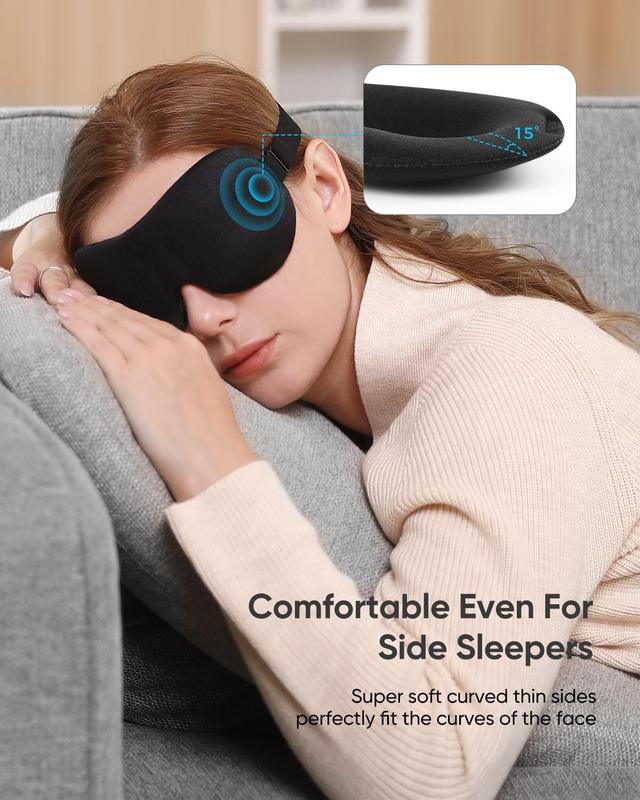 Sleep Mask for Side Sleeper 3 Pack, Blackout 3D Eye Mask for Sleeping, Night Blindfold for Men Women