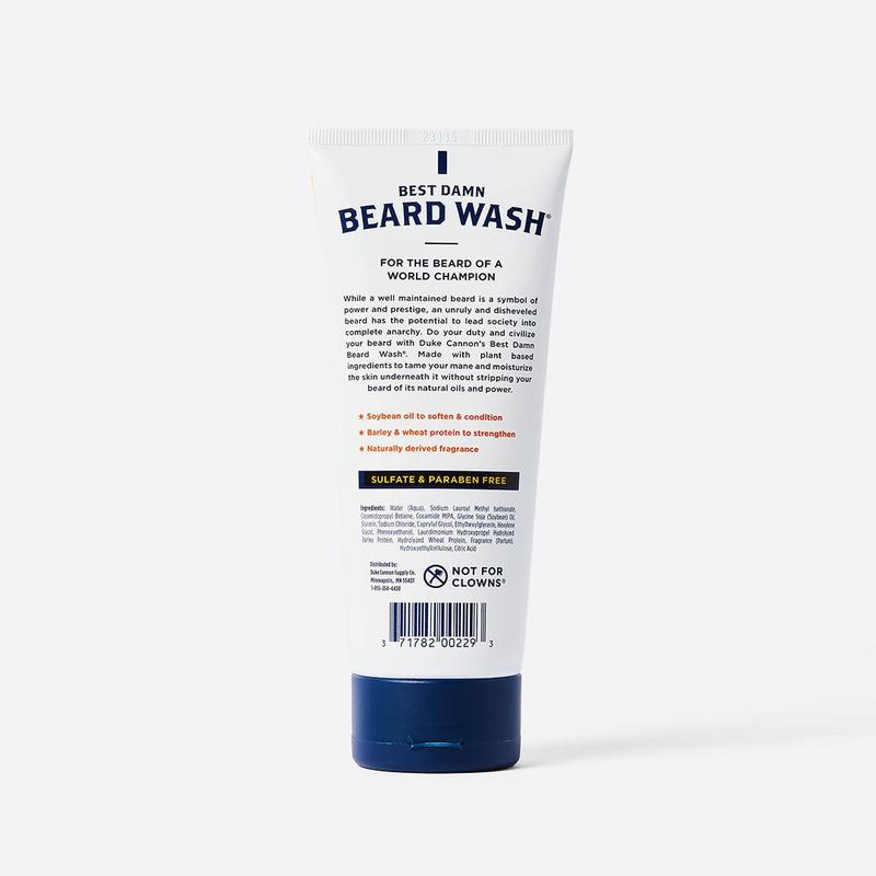 Duke Cannon Supply Co. Best Damn Beard Wash, Made with Natural and Organic Ingredients, 6 oz