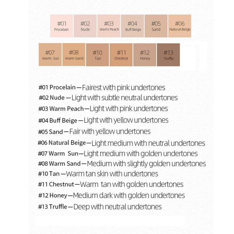 LANGMANNI Waterproof Matte Liquid Foundation, 1 Count Oil Control Concealer Foundation Cream, Moisturizing Full Coverage Flawless Makeup Cream for Women