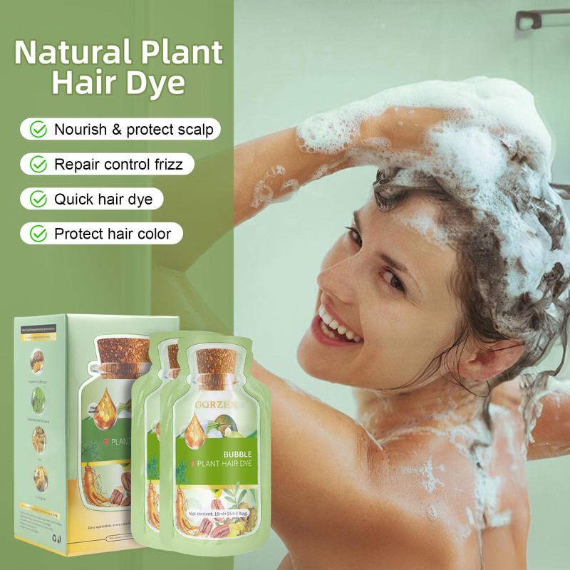 black friday deals Natural Plant Hair Haircare Dye, New Botanical Bubble Hair Dye 30ml 10Packs Box, Pure Plant Extract for Grey Hair Color Bubble Dye