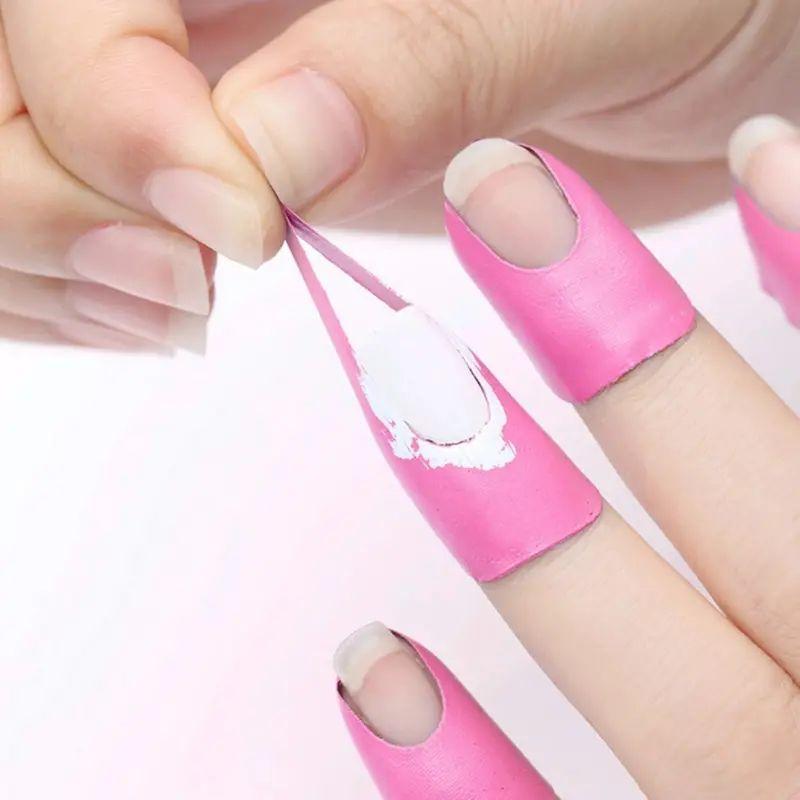 U-shaped Nail Polish Protector, 10pcs set Anti-overflow Nail Polish Barrier, Hot Stamping for Nail Polish, Nail Art Tool