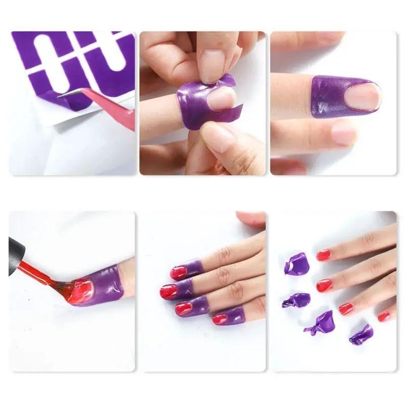 U-shaped Nail Polish Protector, 10pcs set Anti-overflow Nail Polish Barrier, Hot Stamping for Nail Polish, Nail Art Tool