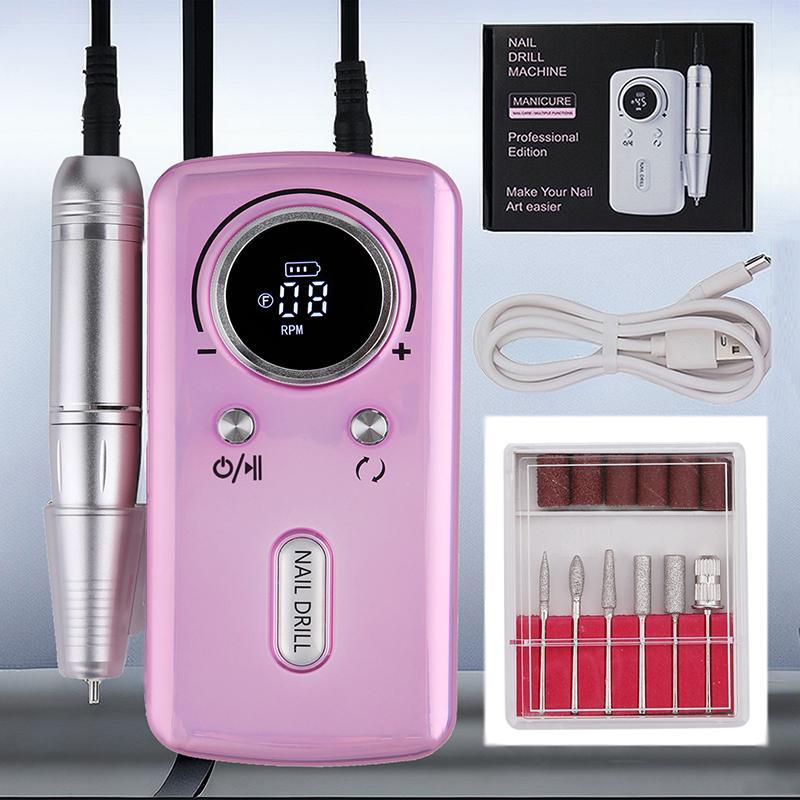 Portable Electric Nail Drill Kit for Women, Summer Usb Charging Nail Polisher Tool Kit, Easy To Use, Professional Manicure Tool for Beauty Salon Use, Cruel Summer, Nail Drill, Nail Equipment, Stocking Fillers Gift