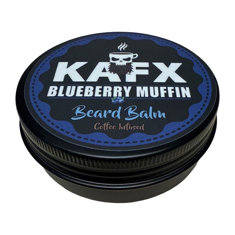 KAFX Blueberry Muffin Coffee Infused Beard Balm Softens Beard and Hydrates Skin Provides Hold Coconut Cocoa