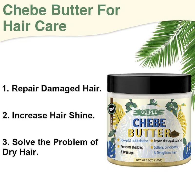 Goiple Chebe Hair Care Products Set (2 Counts set), Including 100g Chebe Butter & 60ml Chebe Oil for Hydrates Hair, Deeply Moisturizing Haircare Set