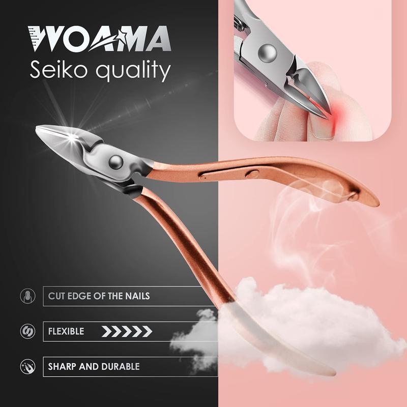 WOAMA Manicure Set Pedicure Kit - 30 in 1 Nail Kit Professional Stainless Steel Nail Care Kit for Women - Pink