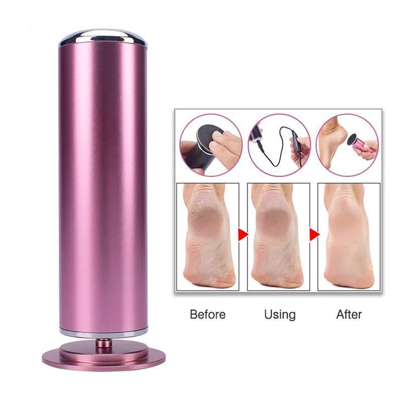 Refillable Electric Foot File Nail Care,Manicure Sandpaper Sheet Adjustable Rotatable Electronic Foot Dead Skin Remover,Nail Art Foot File Cutics