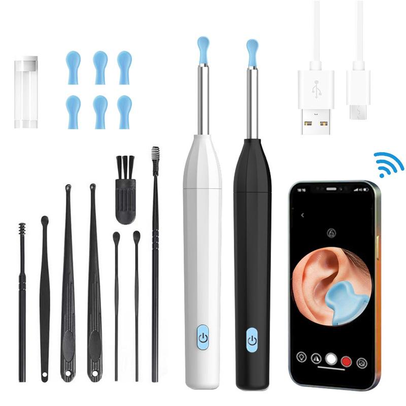 Ear Wax Removal Tool with Camera, 1 Box Rechargeable Earwax Cleaning Kit, Intelligent Personal Care Electronics for Adults, Safe and Easy