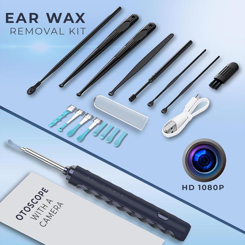 Ear Wax Removal, Wireless WiFi Rechargeable Ear Cleaner, Otoscope with Light and Accessories Set, Smart Visual Android iPhone, Gifts for Festival