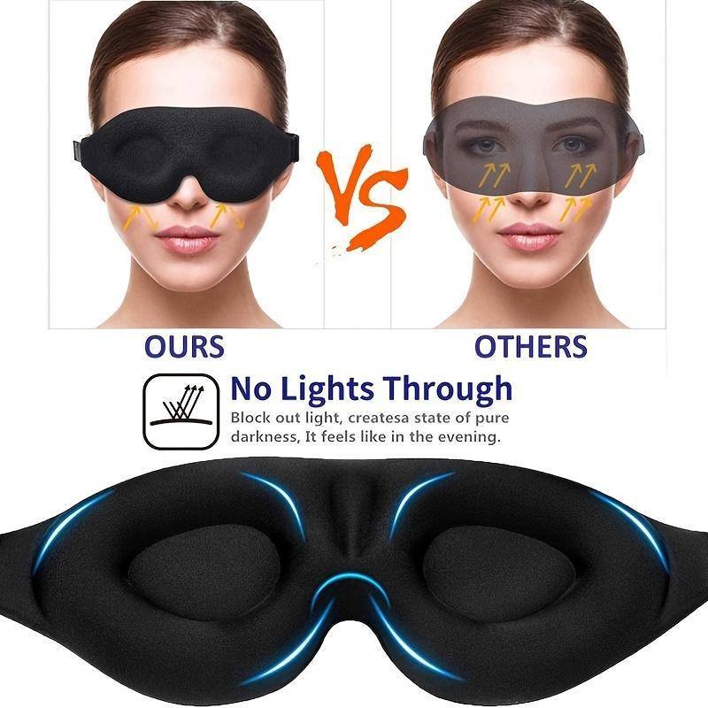 Summer Travel 3D Memory Foam Sleep Eye Mask, Rebound Sleep Eye Mask for Men & Women, Soft Comfortable Sleeping Eye Mask, Christmas Gift