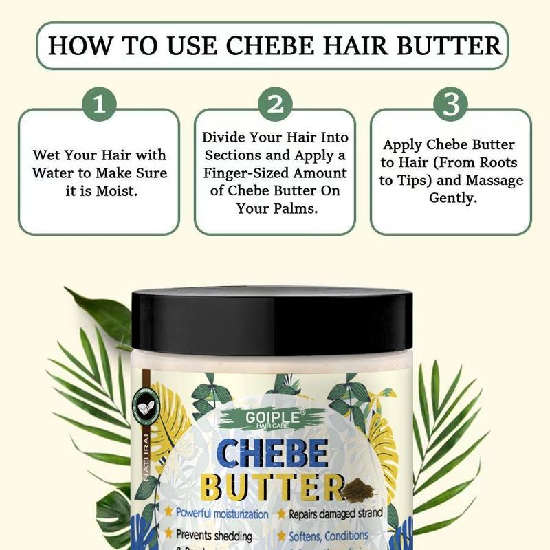 Goiple Chebe Hair Care Products Set (2 Counts set), Including 100g Chebe Butter & 60ml Chebe Oil for Hydrates Hair, Deeply Moisturizing Haircare Set