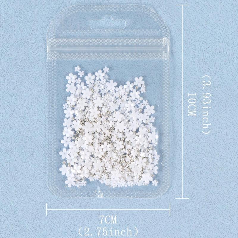 Mini Floral & Artificial Pearl Design Nail Art Decoration, Resin Decoration For DIY Nail Art Pendant Craft, DIY Materials For Nail Art Decoration