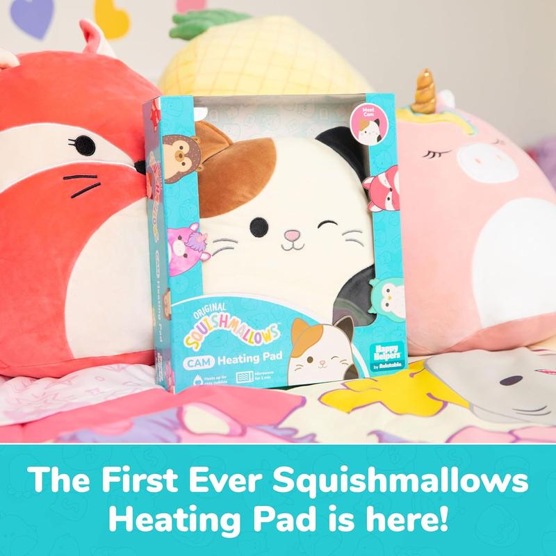 Squishmallows Cam Heating Pad - Heating Pad for Cramps by Relatable - Best Gift for everyone