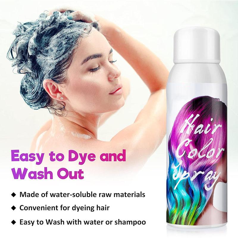 Hair Spray Temporary Hair Dye Spray for Crazy Hair Day Party 1-Day Wash Off Hair Color Spray-On 100ML - Haircare Gentle