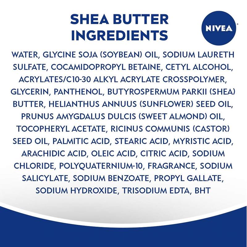 NIVEA Body Wash Set with Nourishing Serum, Moisturizing Body Wash for Dry Skin, Shea Butter Nourishing Body Wash, 20 Fl Oz + White Peach and Jasmine Body Wash, 20 Fl Oz, Holiday Gifts for Women