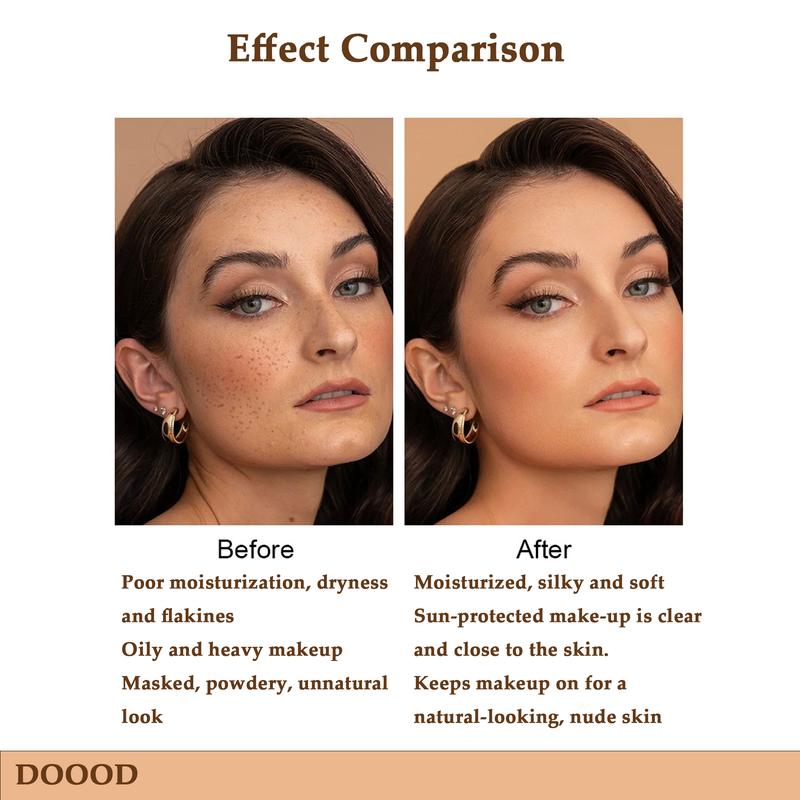 DOOOD 4-in-1 color-changing liquid foundation | Long-lasting and non-fading | Waterproof and moisturizing | Brightens skin tone and exudes youthful radiance Concealer Advanced makeup 30ml