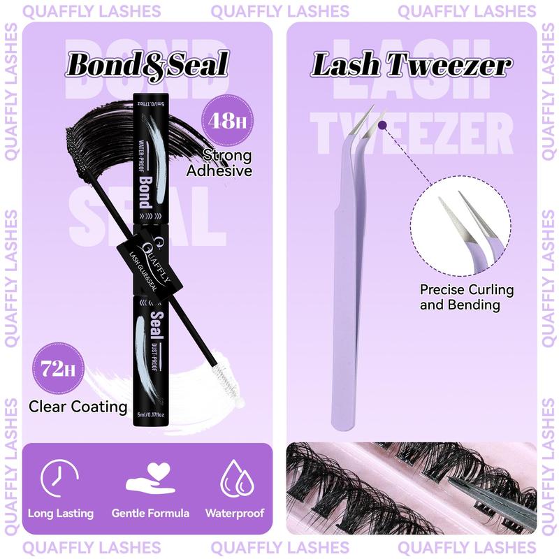 Eyelash Extension Kit, 1 Set Including Eyelashes & Glue & Glue Remover & Cleaning Tools & Headband & Wrist Strap & Eyelash Brush, Eye Makeup Tool, Christmas Gift