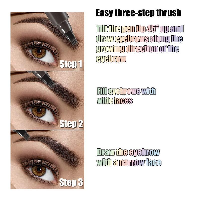 [Free shipping]Waterproof Eyebrow Pen,Microblading Eyebrow Pencil With 4Split Head, Natural Looking BrowsMakeup ( 5 Colors ) Cosmetic