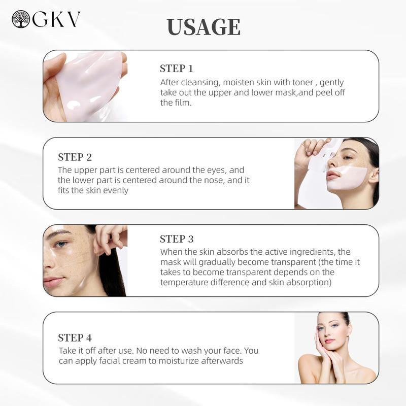 GKV-Deep Collagen Energy Mask | Night Sleep Collagen Mask 5pcsSkincare Hydrate Skin Repair ComfortRejuvenating Hyaluronic Hyaluronic Acid