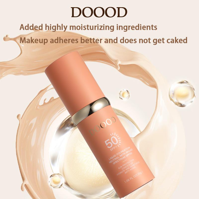 DOOOD 4-in-1 color-changing liquid foundation | Long-lasting and non-fading | Waterproof and moisturizing | Brightens skin tone and exudes youthful radiance Concealer Advanced makeup 30ml