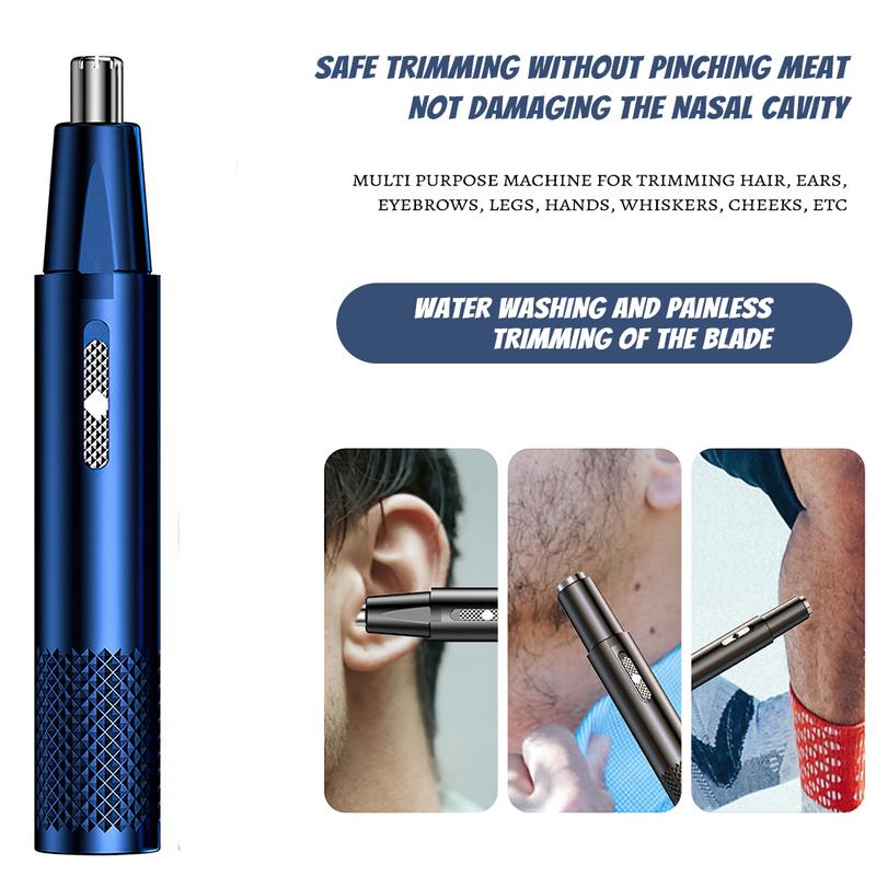 2 in 1 Rechargeable Hair Trimmer, Ear and Nose Hair Trimmer for Men, Eyebrow and Nose Hair Clipper, Ear Hair Trimmer, Electric Men's Nose Hair Shaver for Face, Feet, Hands, Beard and Ears, Easy Cleaning