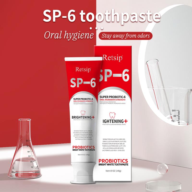 Retsip SP-6 Ultra Whitening Toothpaste & Probiotic Toothpaste - Deep Cleaning Care & Fresh Breath - Oral, Cleansing