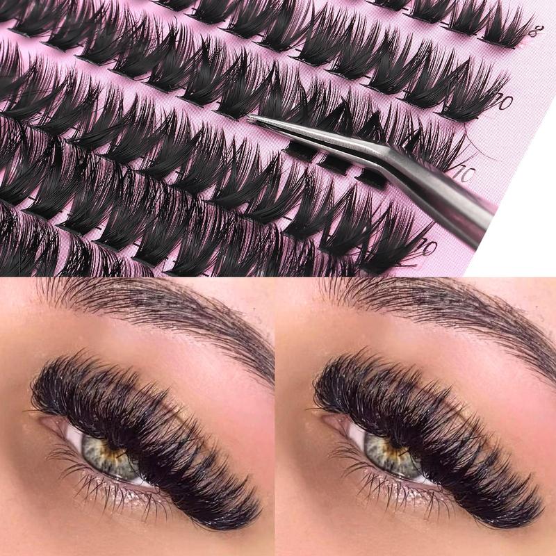 Mixed Length Individual False Eyelashes, 280pcs box Natural Eyelash Extensions, Reusable Eyelash Clusters for Women and Girls, Christmas Gift