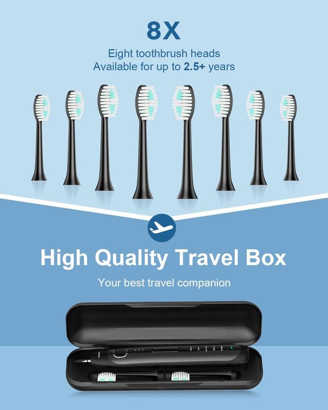 Operan  Electric Toothbrush with 5 mode with 8 Brush Heads & Travel Case