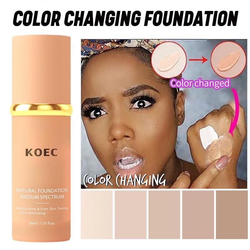 Foundation 4 in 1 - Light Spectrum, Foundation 4 in 1 Medium Spectrum, 4 in 1 Foundation Liquid Hydratin Full Coverage Concealer Color Mimicking Foundation SPF 50+