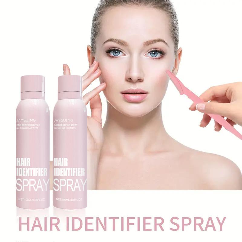 Hair Identifier Spray - Precision Facial Razor Set for Smooth Skin(100ml, aluminum can), Enhanced Visibility, and Skincare Absorption -Non- Comedogenic, Natural Ingredients Hair Removal Body Care