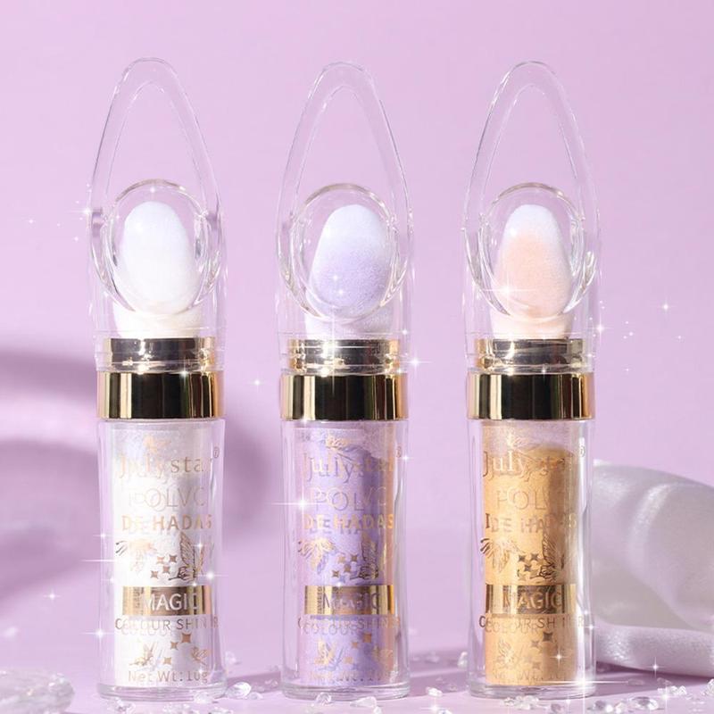 Face & Body Glitter Highlighter, Shimmering Highlighter Powder, Long Lasting Pearly Makeup Powder, Christmas Gift