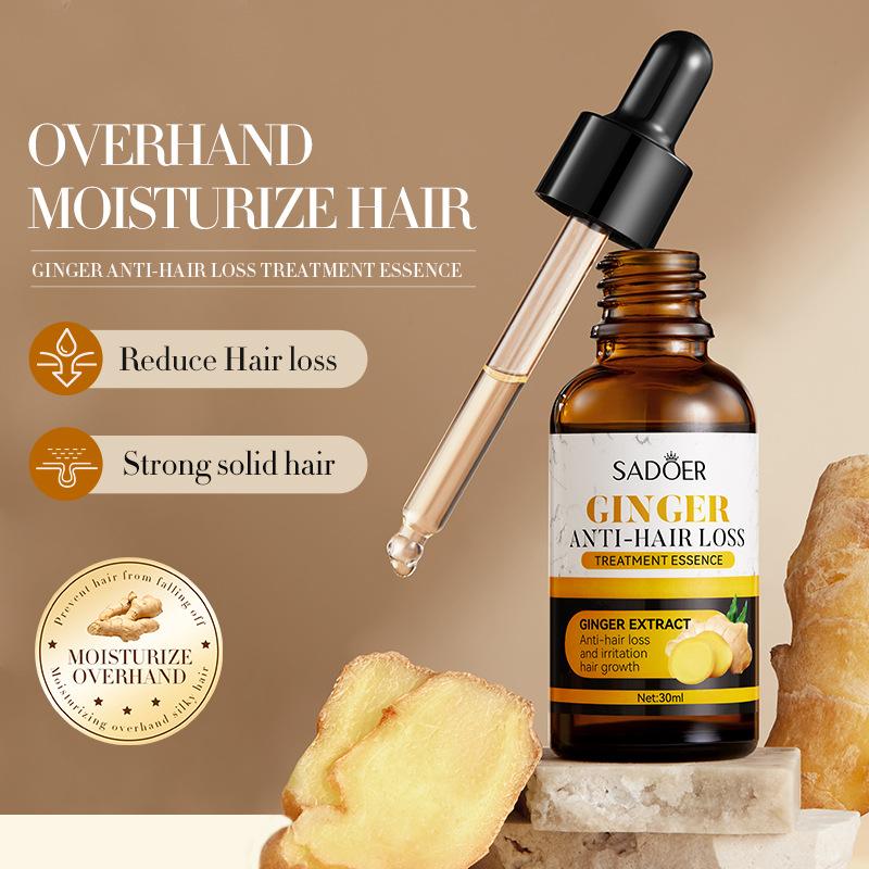 Ginger essence & Scalp Stimulator & Batana Oil -Blendedwith Jojoba & Argan Oil-100% OrganicEssential Oil forHair Haircare DailyRepairing Restore Moisture Vitamins & Hair Growth Essence