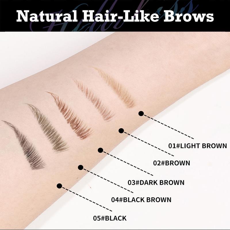 High-Precision Curved Eyebrow Pen - Create Natural Hair-Like Brows, 2-in-1 Dual-Ended Eye Brow Pencils, Waterproof Makeup tool, Flawless Cosmetic Gift