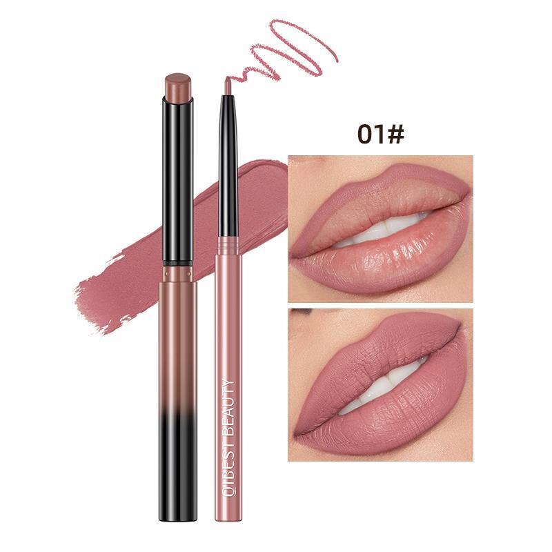 Lipstick & Lip Liner Makeup Set for Music Festival Makeup, 2 Counts set Long Lasting Natural Color Tinted Lip Balm, Moisturizing Lip Care Lipgloss Cosmetic Kit