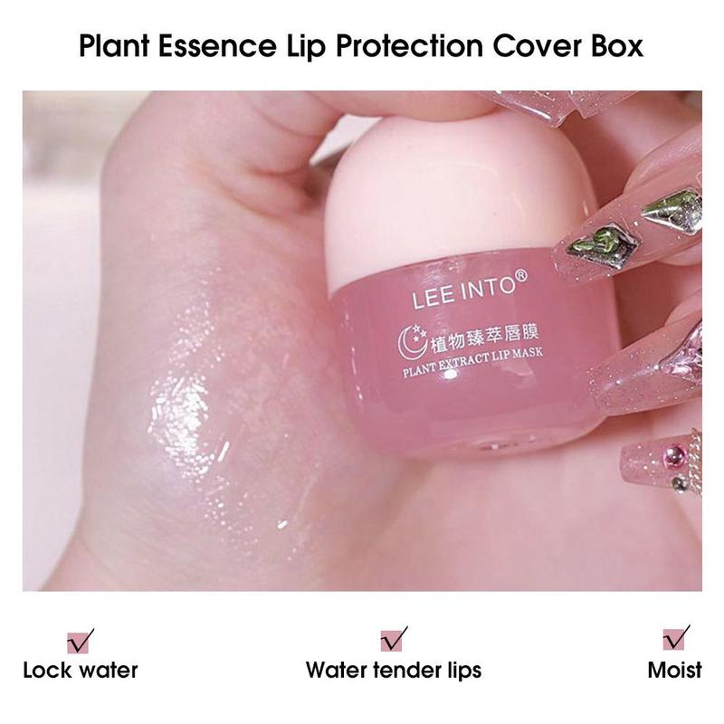 Moisturizing Lip Mask, Hydrating Plant Extract Juicy Lip Care Mask for Day & Night, Lip Care Product, Plumping Lip Oil for Women & Girls