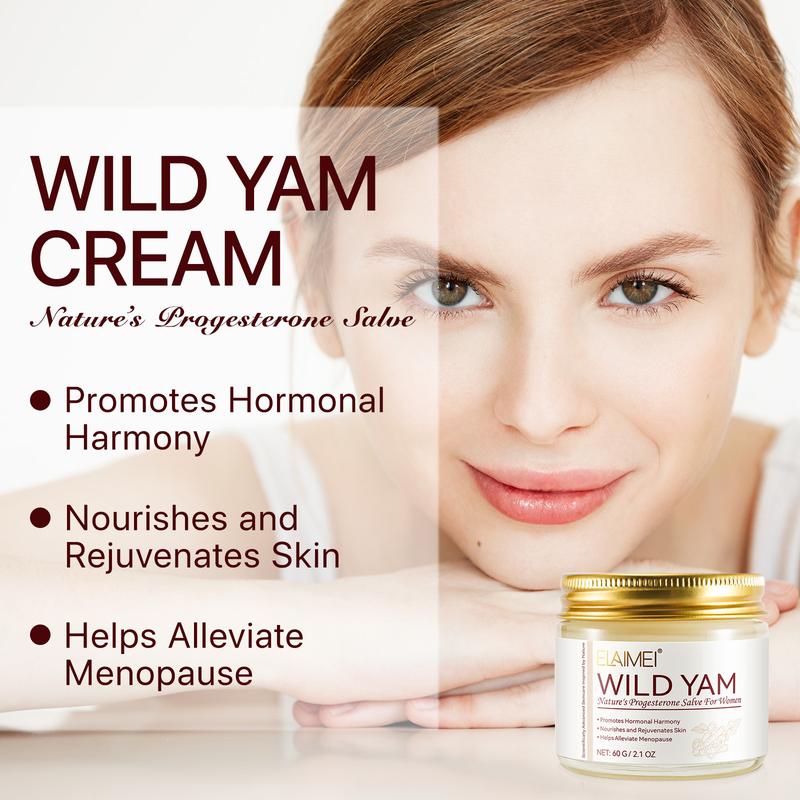 Wild Yam Cream for Hormone Balance & Skin Nourishment | Daily Herbal Body Care for Menopause Relief | Moisturizing & Hydrating Plant-Based Formula | Non-Irritating Skin Firming Cosmetic | Comfort & Skin Care Solution for Women