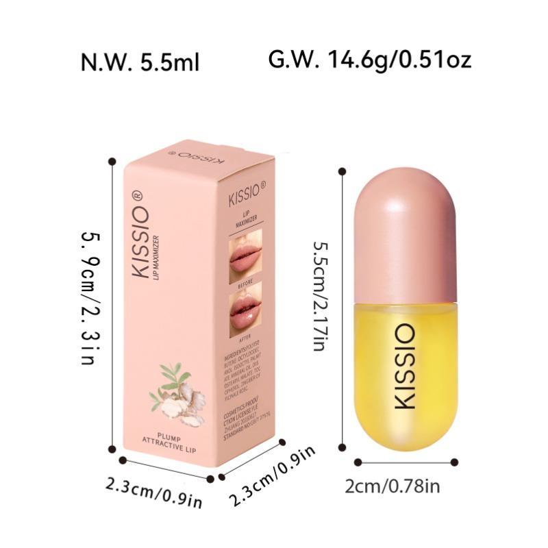 Natural Moisturizing Plumping Lip Gloss, 1 Count Juicy Lip Care Product for Women Personal Care