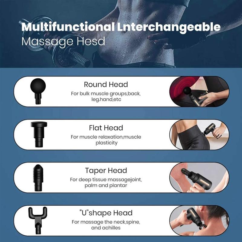 Rechargeable Fascia Massage Gun, Convenient and Portable, Relieve Post-Workout Aches in Minutes neck massager masajeador