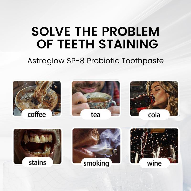 AstraGlow SP-8 Probiotic Whitening Toothpaste for Oral Health