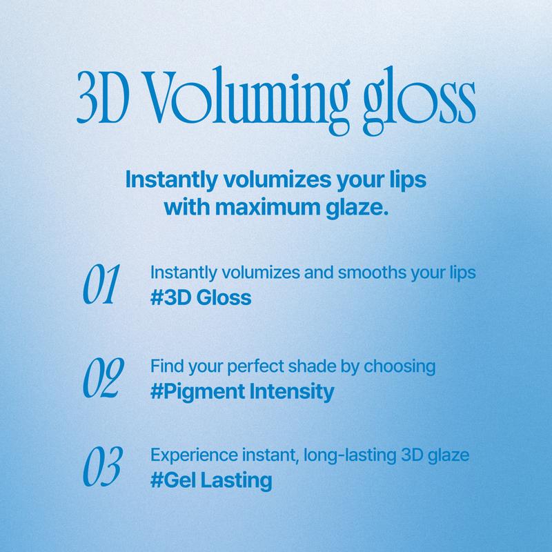 fwee 3D Voluming Gloss | Lip Gloss, High shining, Long-lasting, Moisturizing finish | 12 Colors