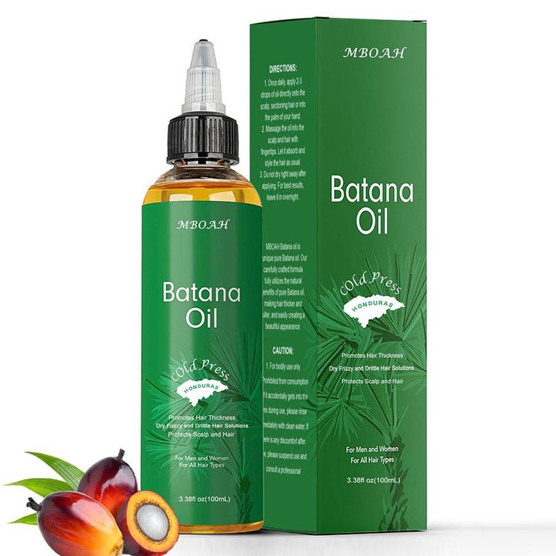 Batana Oil, 1 Box Pure Batana Hair Care Oil from Honduras, Hair Care Oil for Smoothing Frizz and Split Ends, Ideal for Winter Hair Care, Christmas Gift