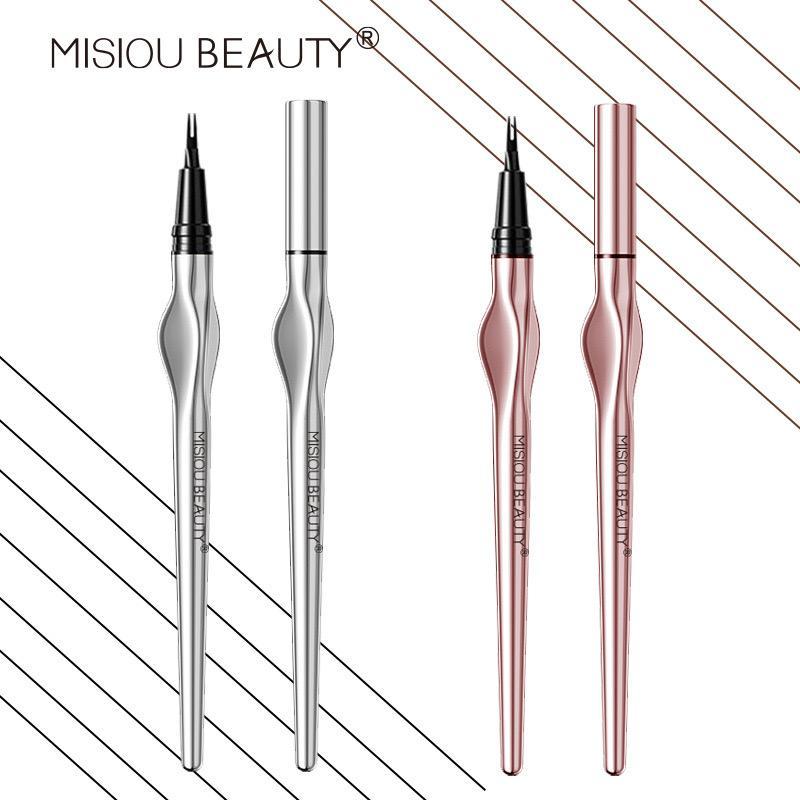 Dual-fork Waterproof Liquid Eyebrow Pen, Smudgeproof Long-lasting Eye Brow Pen for Natural Wild Brow Definition, Multi-use Makeup Pen for Lashes & Hairline, Makeup Products, Christmas Gift