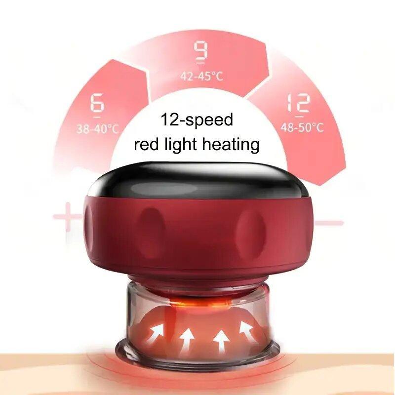 Intelligent Vacuum Cupping Massage Device, 1 Count USB Rechargeable Electric Heating Scraping Suction Cup, Physical Gua Sha Can